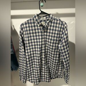 J. Crew Blue and White checked Button Down Shirt